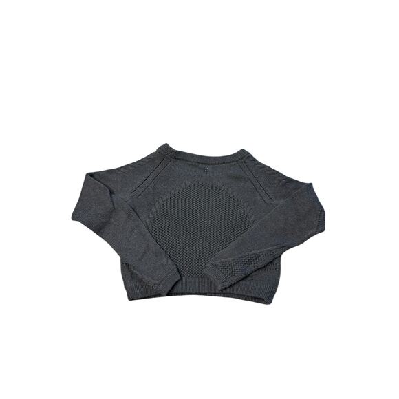 Lululemon Be Present Pullover Heathered Black Size Small Open Knit Sweater - Picture 6 of 10